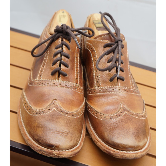 Bed Stu Lita K III leather oxford shoes in a brown, distressed finish. Size 9.5 - Picture 2 of 10